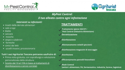 Convenzione Agriturist Toscana &amp; MyPest Control