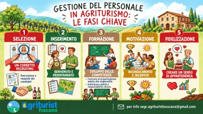 Ricerca, gestione e valorizzazione del personale in agriturismo: al via il nuovo percorso formativo di Agriturist Toscana.